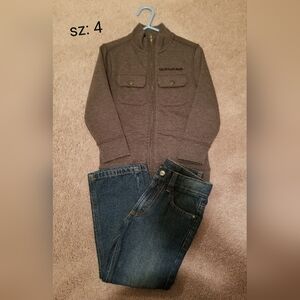 Calvin Klein Jeans Charcoal Jacket and Denim Pants